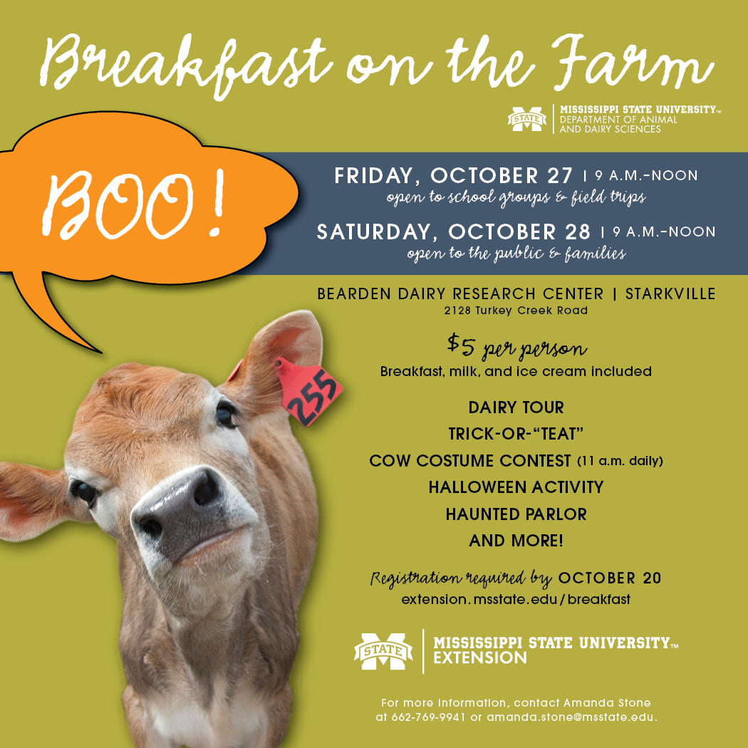 Breakfast on the Farm information for social media.