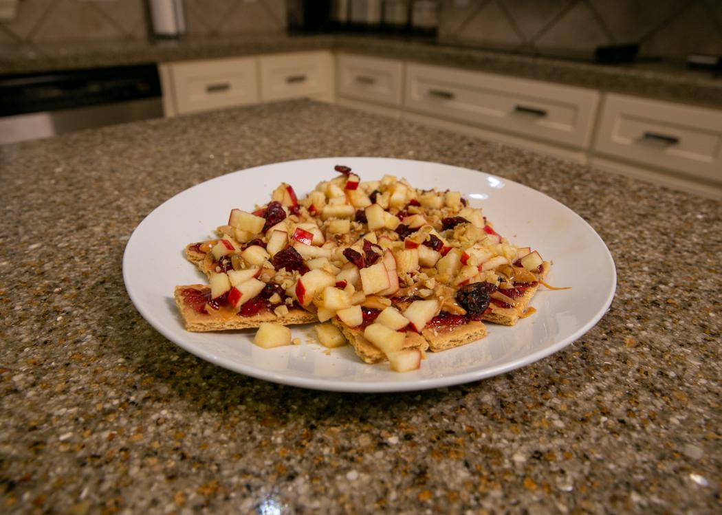 A plate of PBJ Nachos