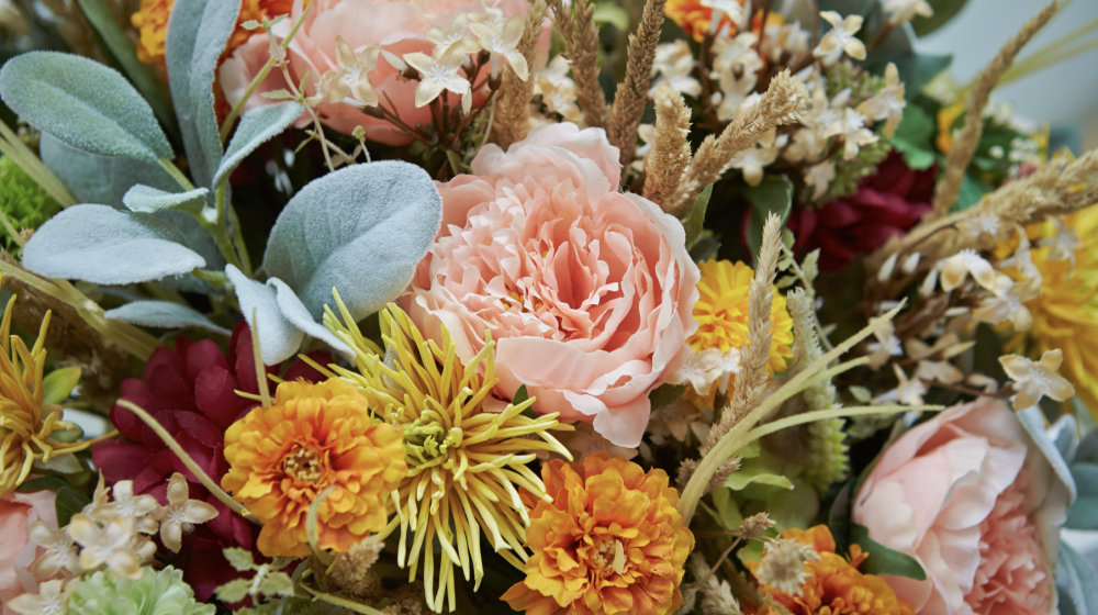 A bouquet of flowers.