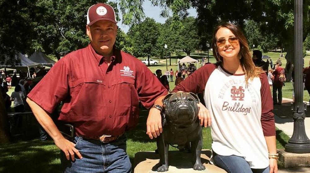 Extension Agent, Trent Barnett and Office Associate, Katelyn Bailey enjoying Staff Appreciation Day in Starkville, MS.