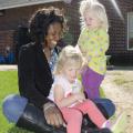 Samantha Jones enjoys a sunny afternoon with young students at the Child Development and Family Studies Center at Mississippi State University. Jones is one of more than 5,000 early care and education providers in the state of Mississippi. May 9 is Provider Appreciation Day, which is celebrated each year on the Friday before Mother's Day to recognize service providers and educators of young children. (Photo by MSU School of Human Sciences/Alicia Barnes)