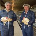 Mississippi State University Extension Service poultry specialists Morgan Farnell (left) and Tom Tabler are working with representatives from the Mississippi Department of Health to improve conditions at the Mississippi Department of Corrections poultry facility in Parchman, Mississippi. (MSU Ag Communication 2014 file photo)