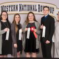 Chickasaw County 4-H members placed in the top 10 in consumer decision making at the Western National 4-H Roundup in Denver. Team members (from left) Shelby Abrams, Gracie Vickers, Lessie Vickers and Gage Vanlandingham earned sixth high point team overall, third high team overall, and eighth high team in overall reasons and overall group think. Vickers also placed second in individual high points. They are joined by Mississippi State Extension Service program associate Angie Abrams. (Submitted photo)